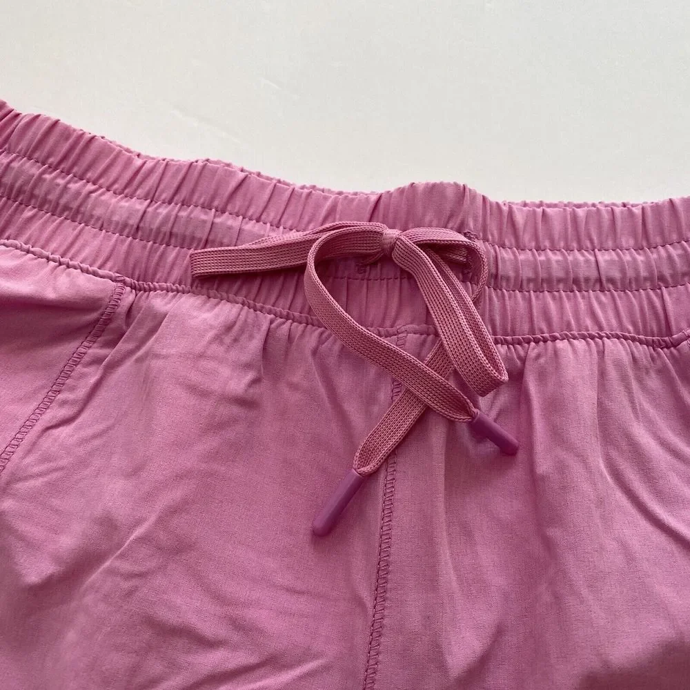 90 Degree Women's Pink Lavender Running‎ Short with Built-In Briefs Gym Sz M New